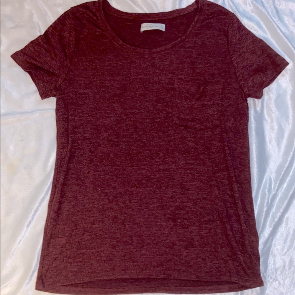 Abercrombie & Fitch Maroon Short Sleeved Shirt